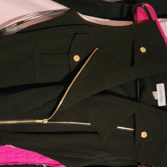 Calvin Klein Black Dress with Gold Details - Picture 3 of 6